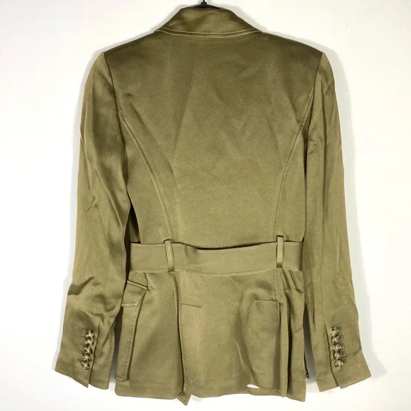 Veronica Beard Myla Dickey Jacket Olive Green Size 0 NWT
